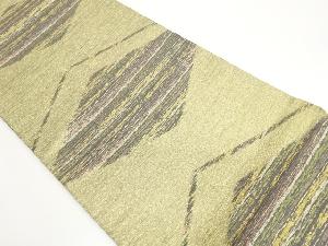 菱に横段模様織出し袋帯